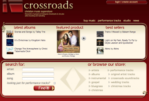 Crossroads Music Frontpage, November, 2010